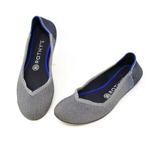 Rothy's The Flat Black White Size 8‎